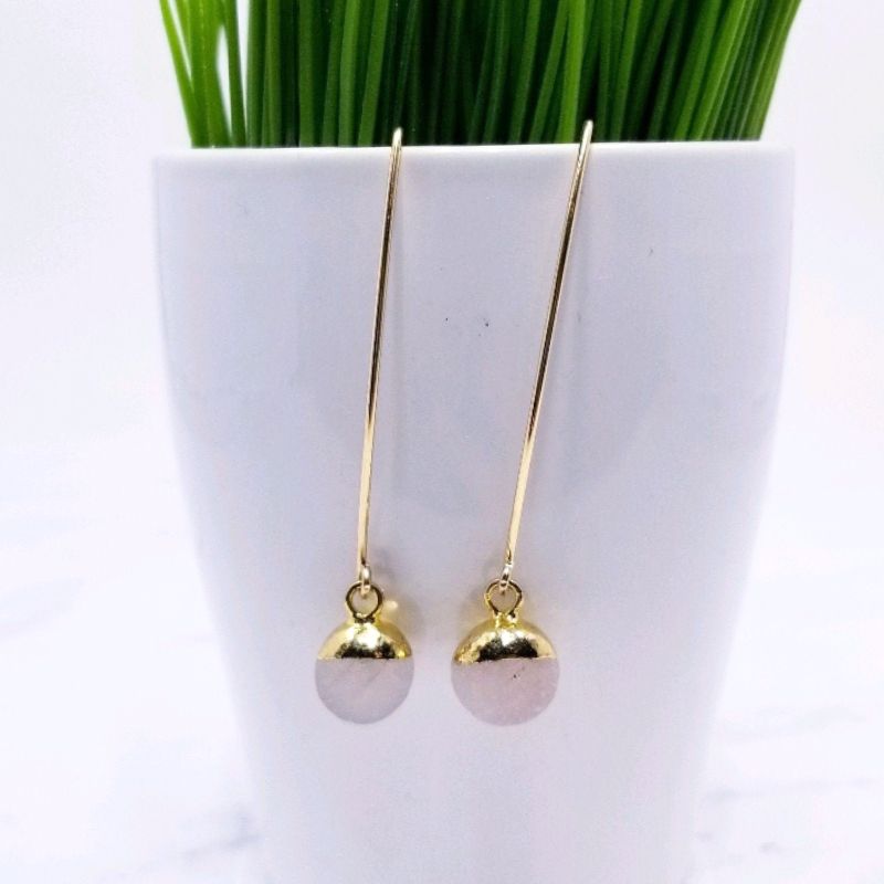 Gold Fill and Rose Quartz Earrings