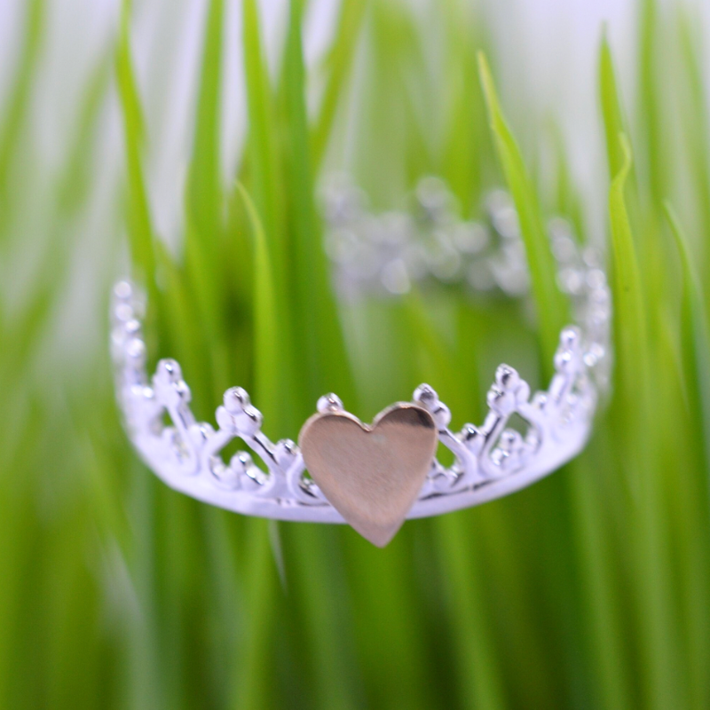 Sterling Silver and Gold Heart Ring