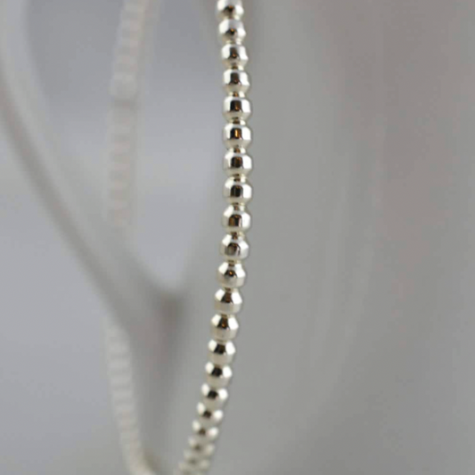 Sterling Silver Bead Bangle Bracelet