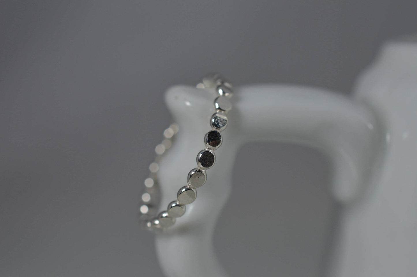 Sterling Silver Hammered Bubble Ring