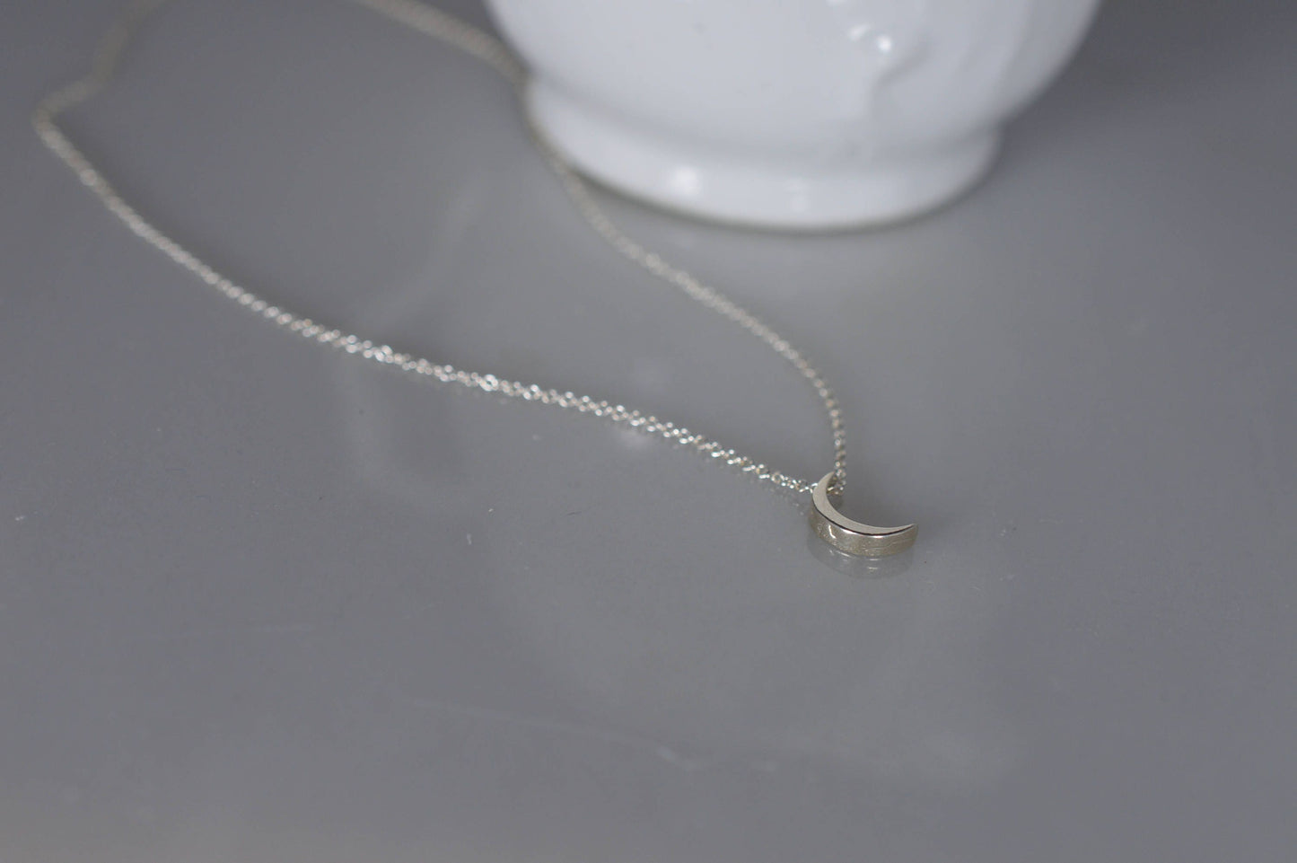 Sterling Silver Crescent Moon Necklace