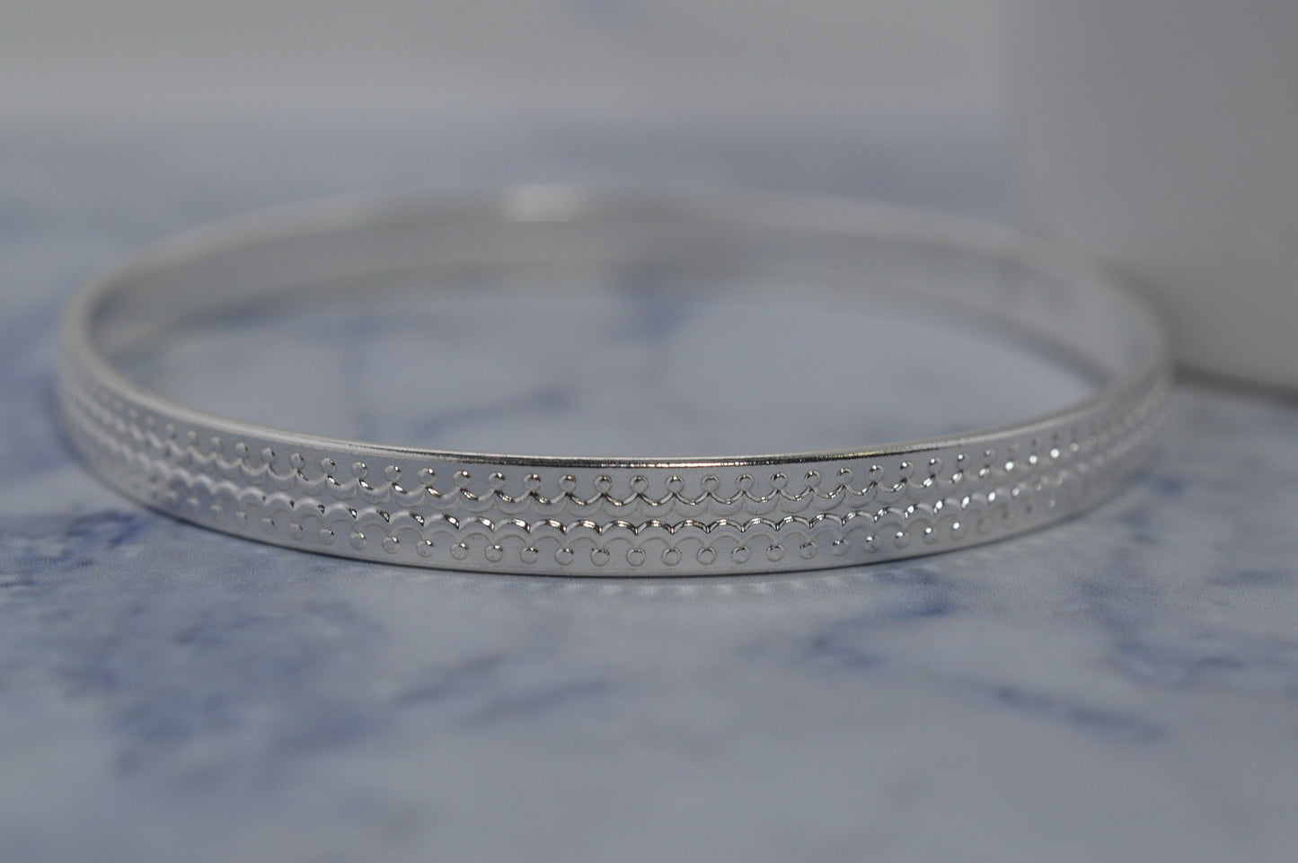 Sterling Silver Crown Bangle Bracelet