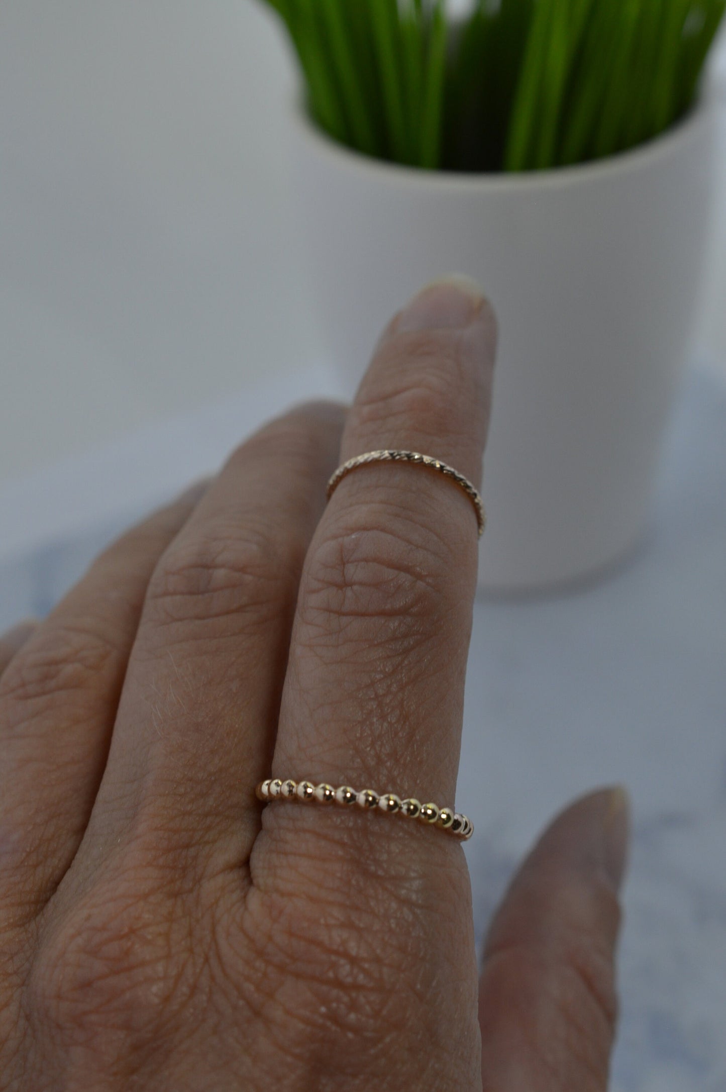 Gold Fill Ultra Skinny Sparkle Ring