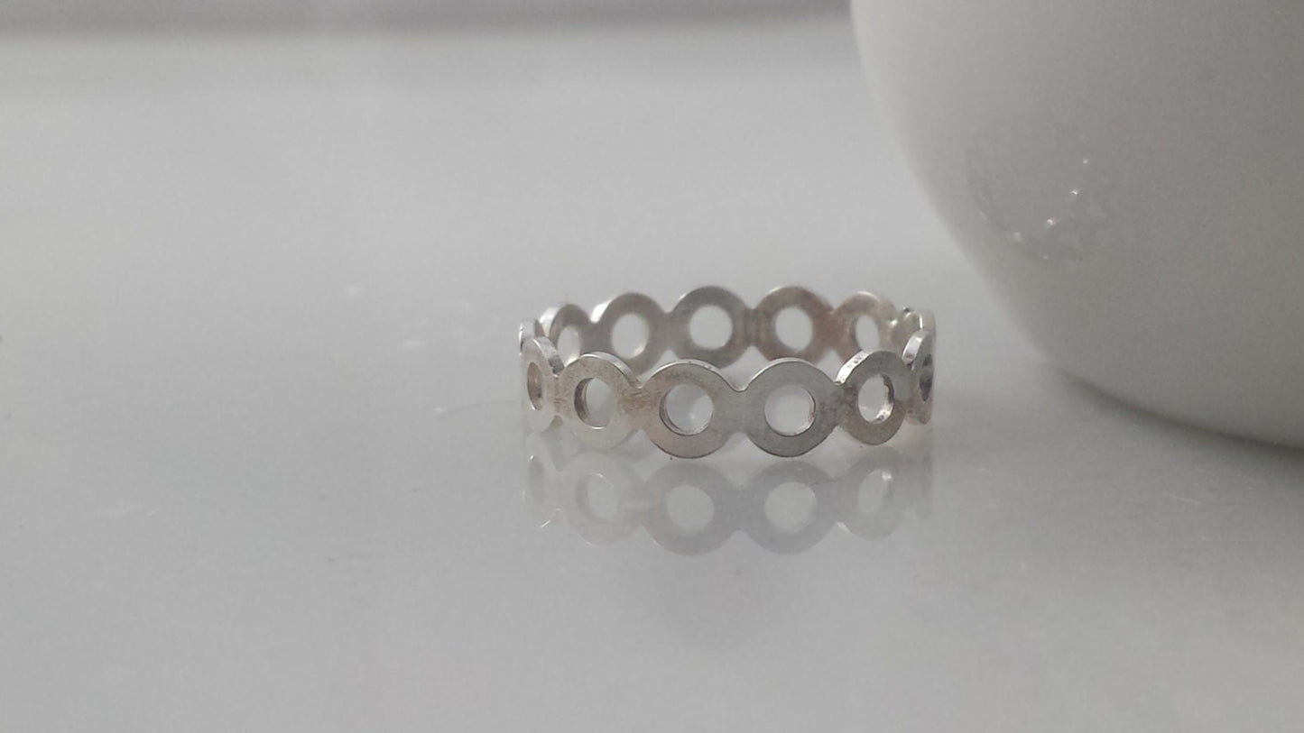 Sterling Silver Open Circles Ring