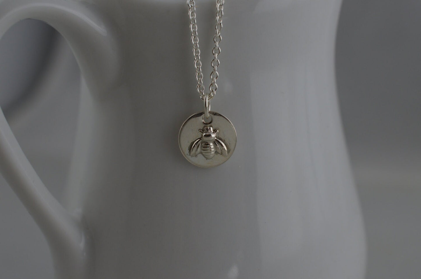 Sterling Silver Tiny Bee  Necklace