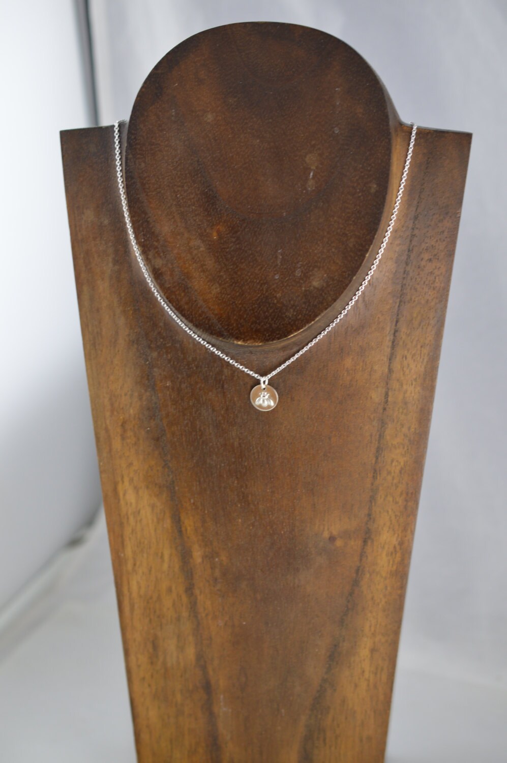 Sterling Silver Tiny Bee  Necklace