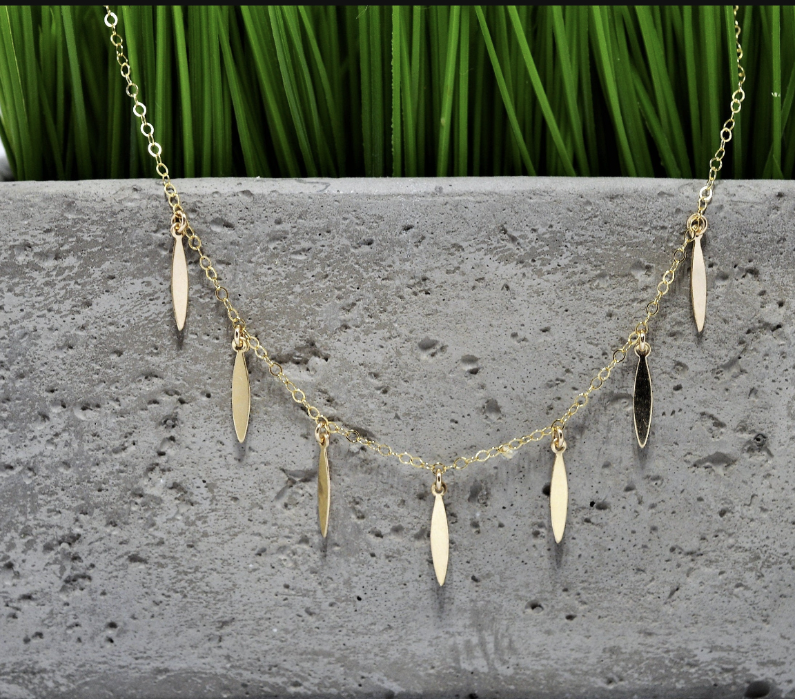 Gold Fill Fringe Necklace