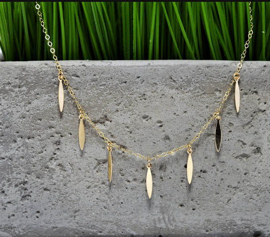 Gold Fill Fringe Necklace