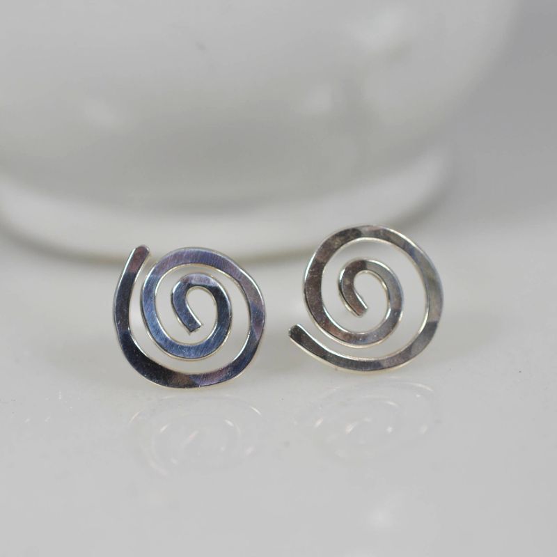 Sterling Silver Spiral Earrings