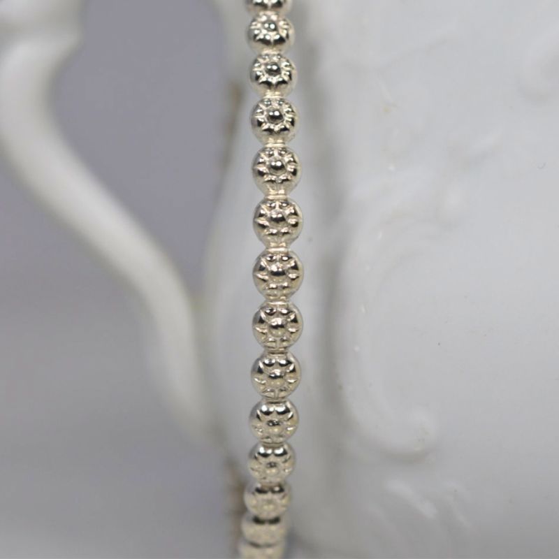 Sterling Silver Daisy Bangle