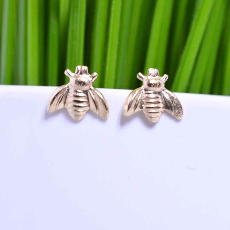 Gold Fill Bee Earring Studs