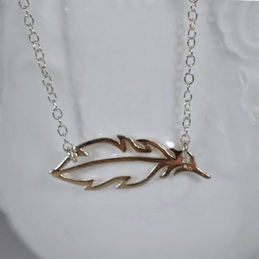 Sterling Silver Feather Necklace