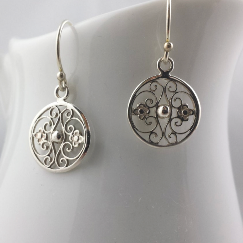 Sterling Silver Filigree Earrings