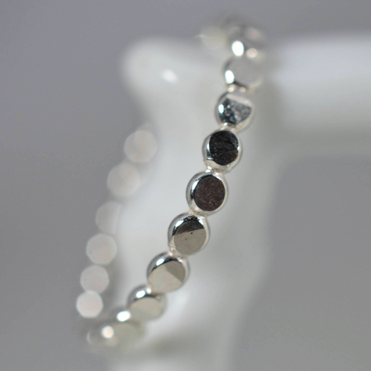 Sterling Silver Hammered Bubble Ring