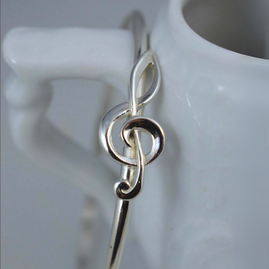 Sterling Silver Treble Clef Bracelet