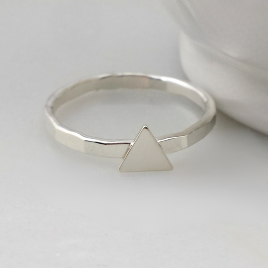 Sterling Silver Triangle Ring