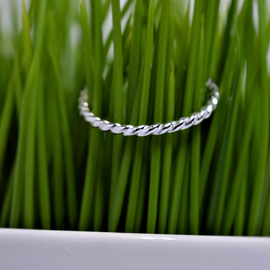 Sterling Silver Twist Rope Ring