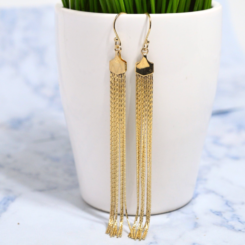 Gold Fill Tassel Earrings