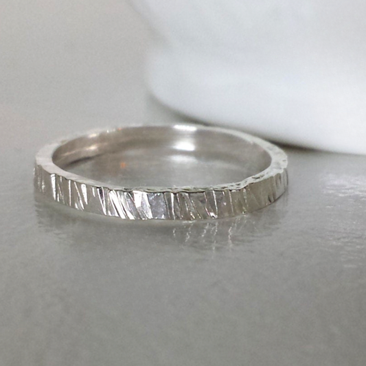 Simple Sterling Silver Textured Ring