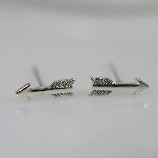 Small Sterling Silver Arrow Stud Earrings