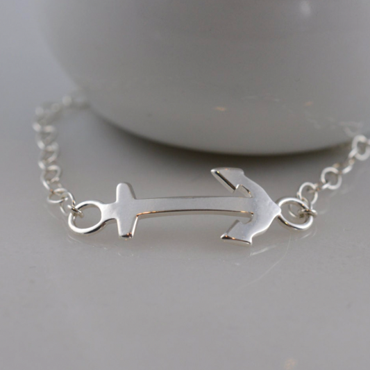 Sterling Silver Anchor Bracelet