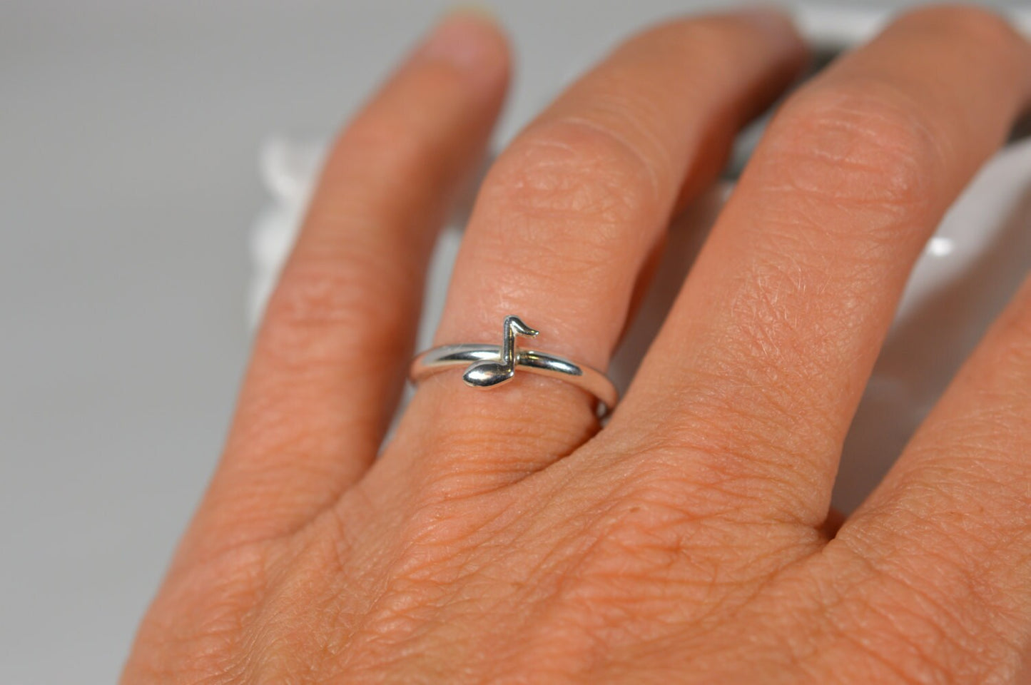 Sterling Silver Music Note Ring