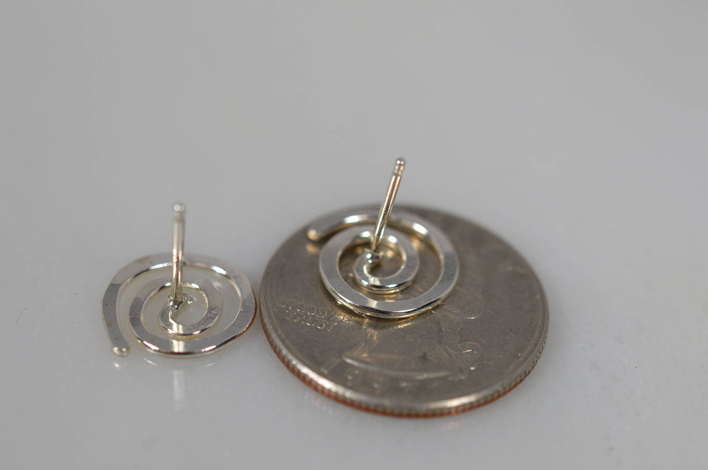 Sterling Silver Spiral Earrings