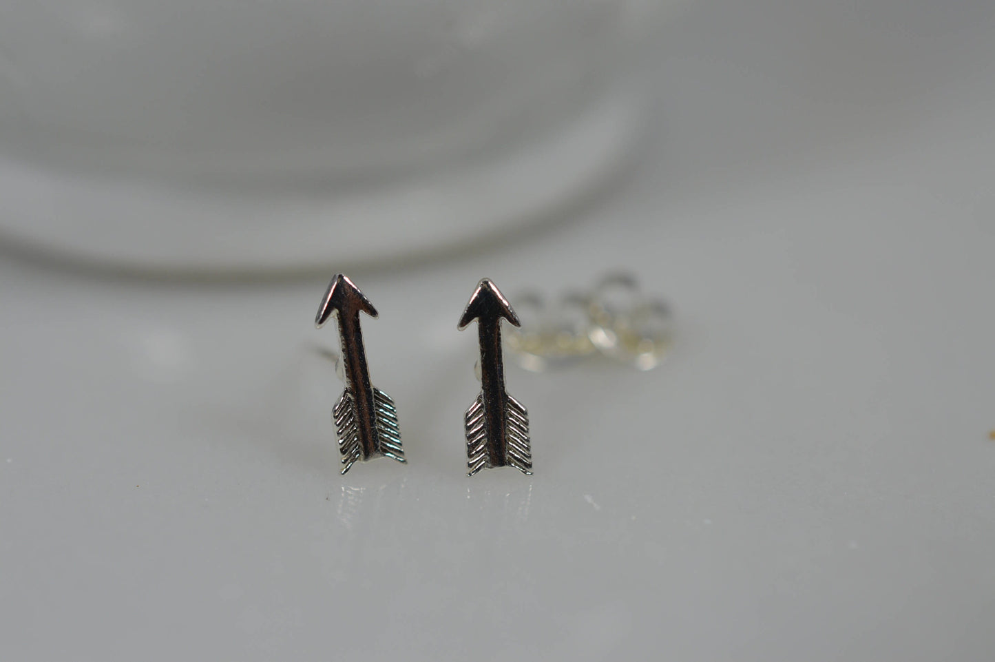 Small Sterling Silver Arrow Stud Earrings