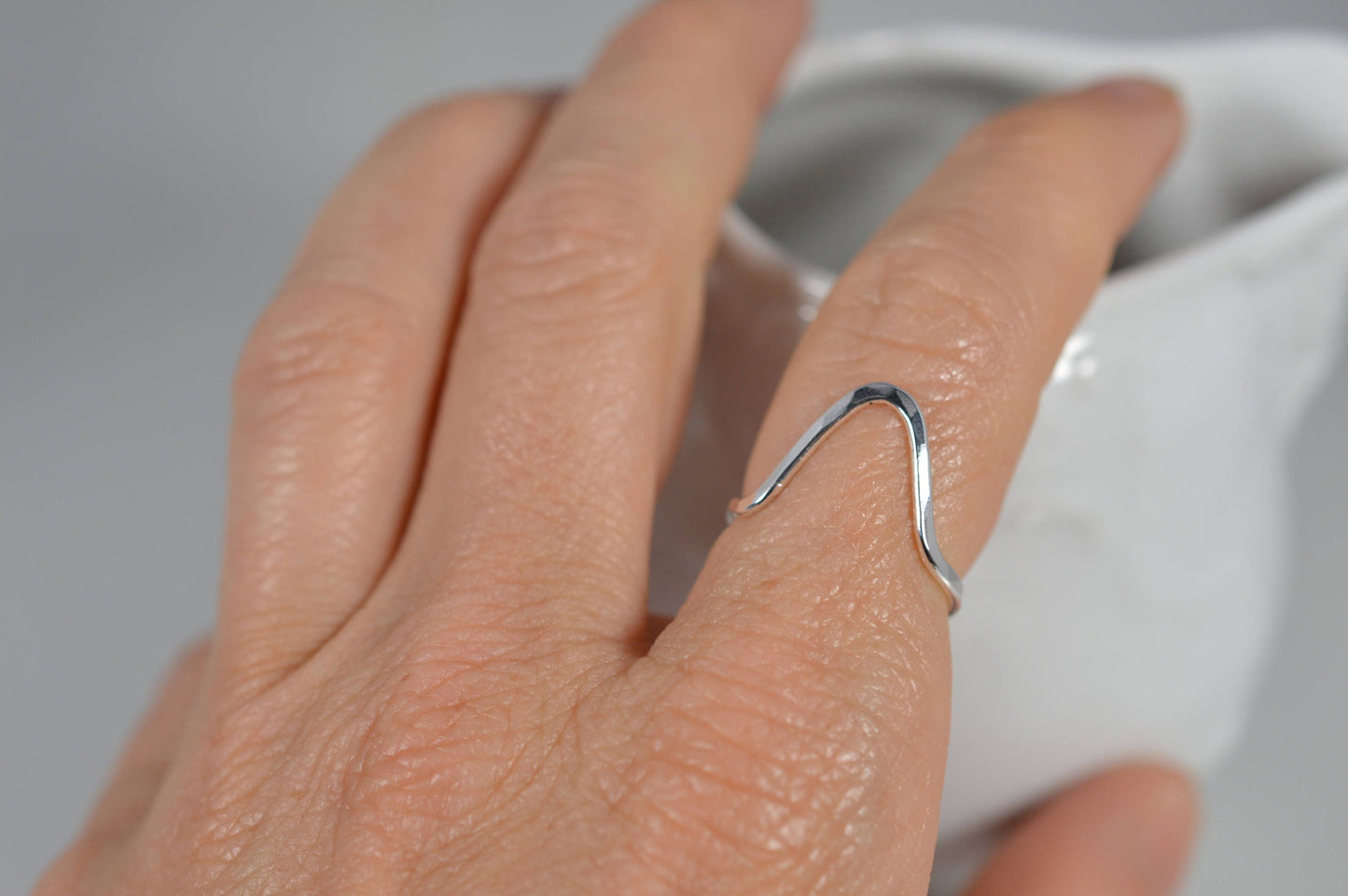 SterlingSilver Hammered Arch Ring