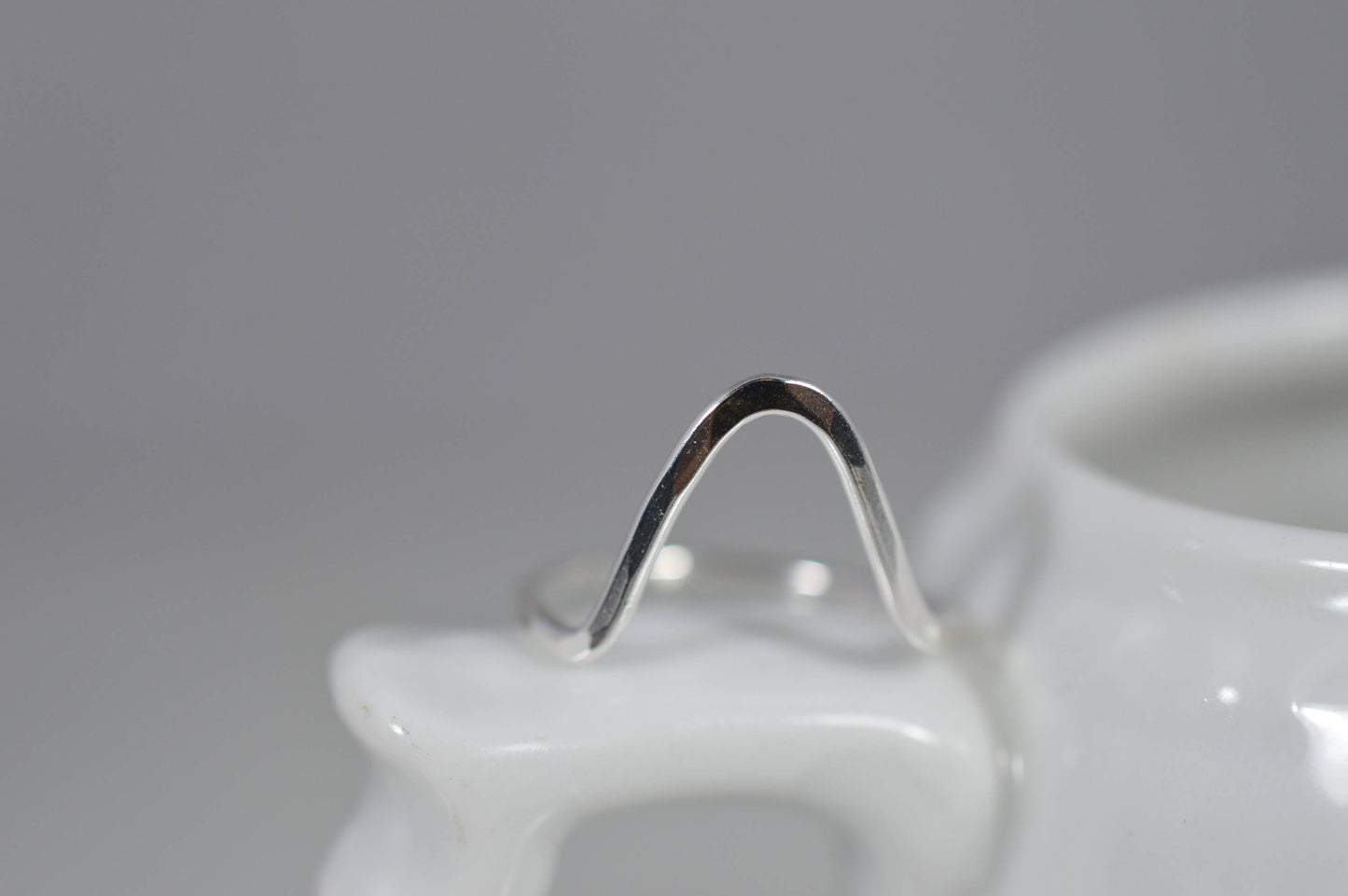 SterlingSilver Hammered Arch Ring