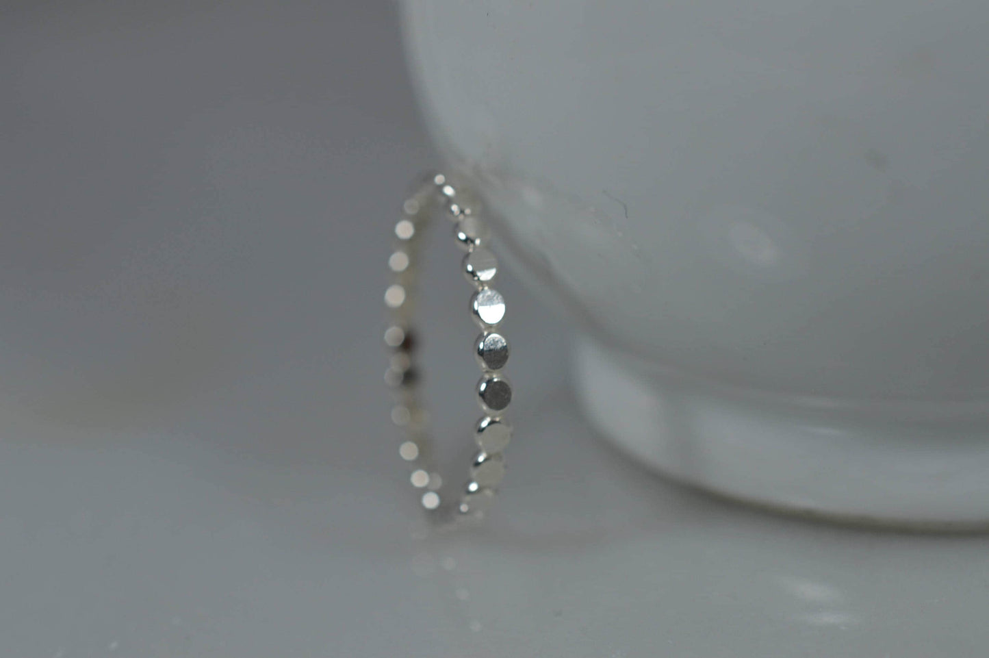 Sterling Silver Hammered Bubble Ring