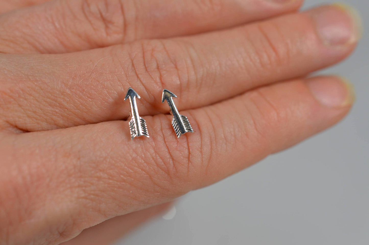 Small Sterling Silver Arrow Stud Earrings