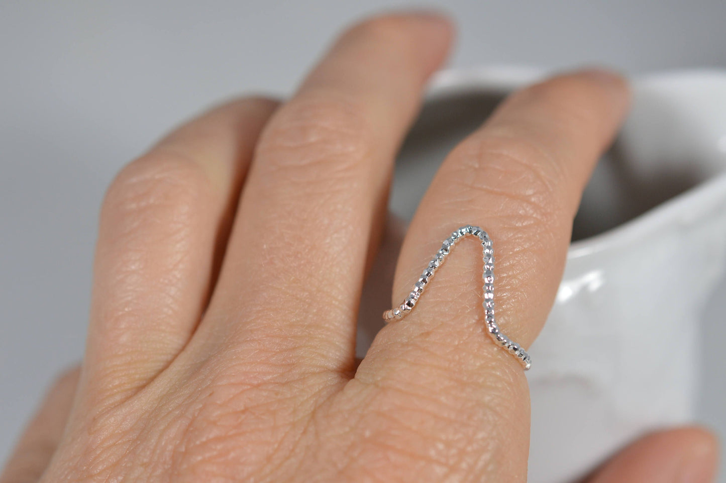 Sterling Silver Starburst Arch Ring
