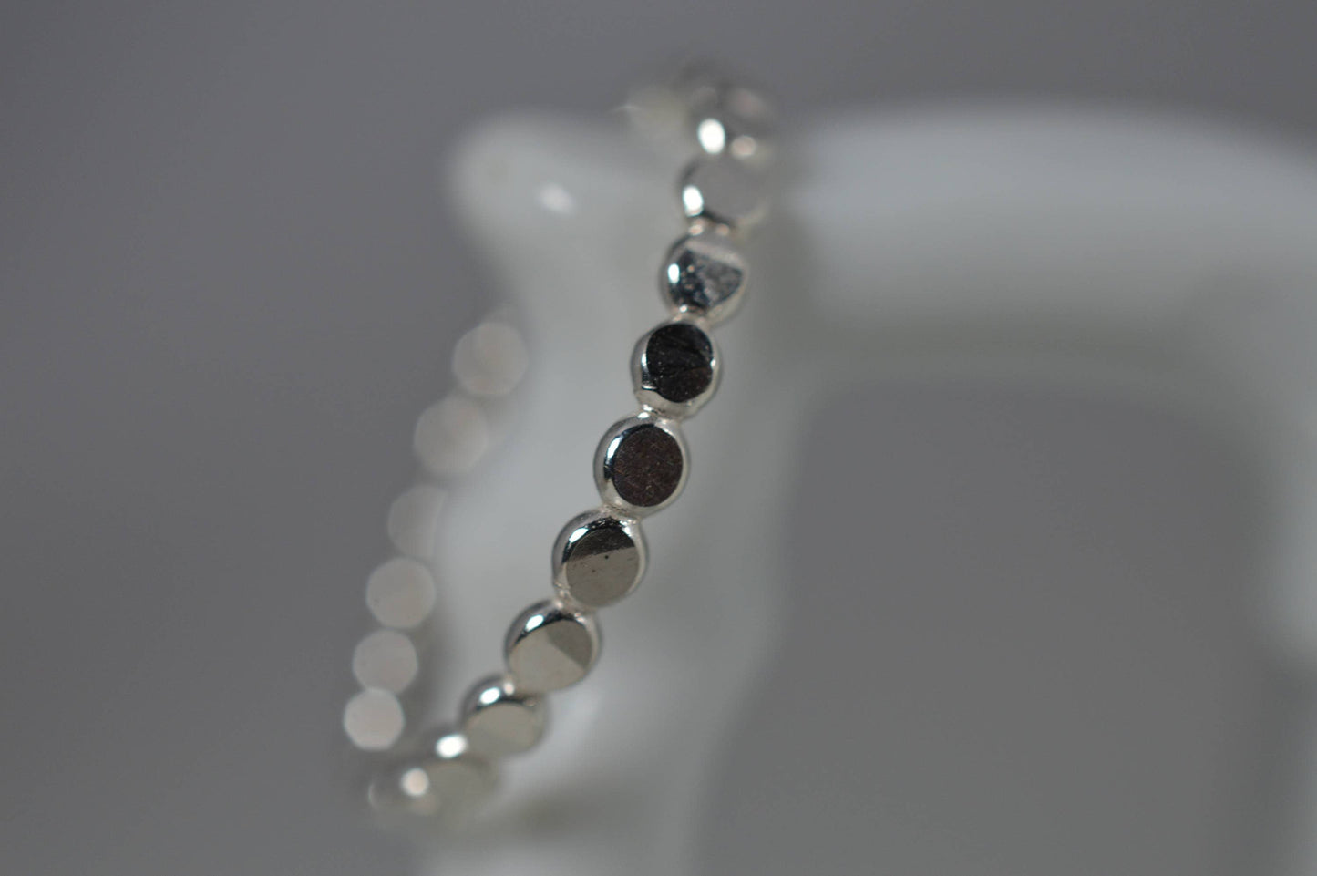Sterling Silver Hammered Bubble Ring