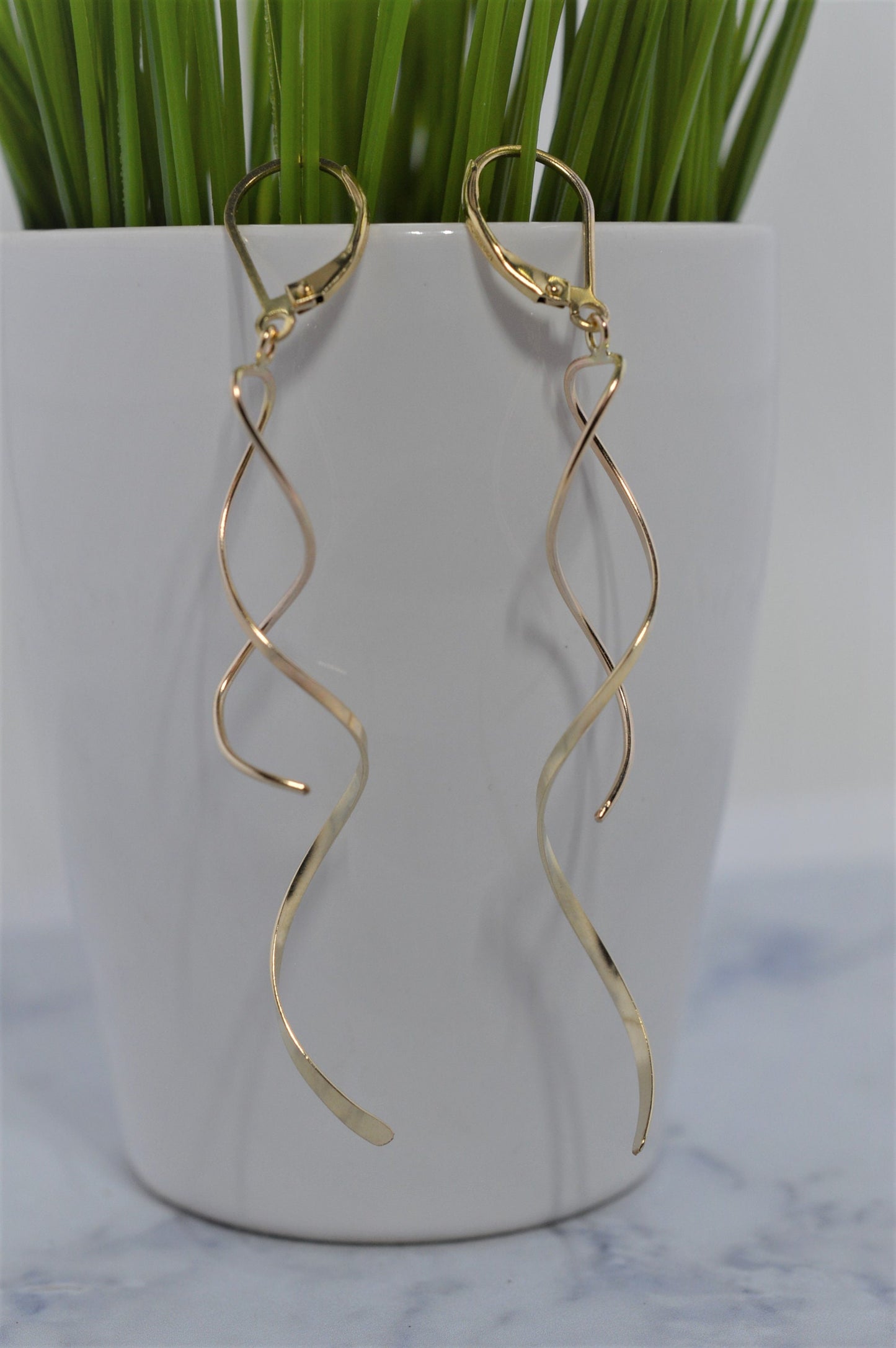 Gold Spiral Earrings