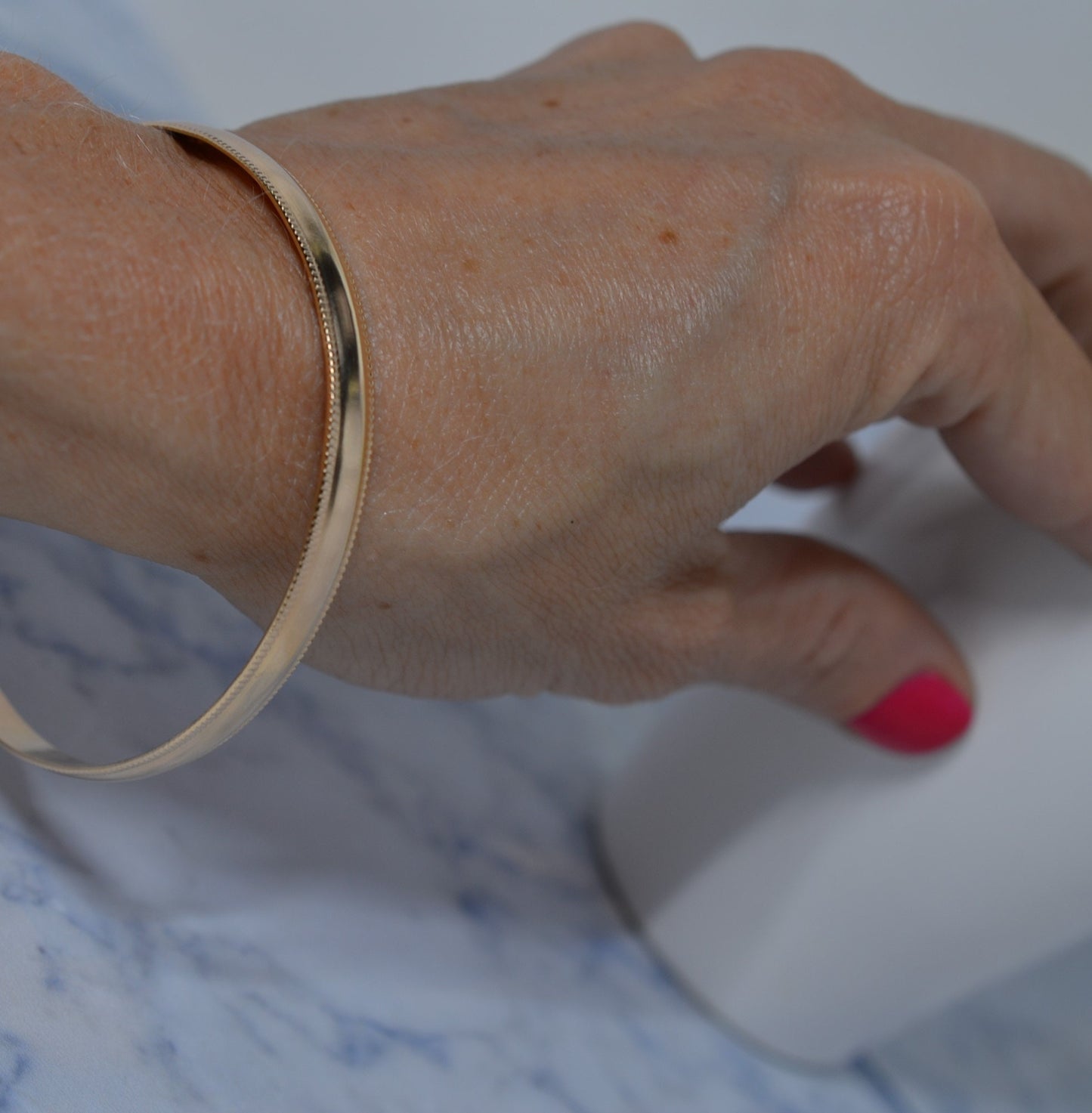 Gold Fill Simple Bangle Bracelet