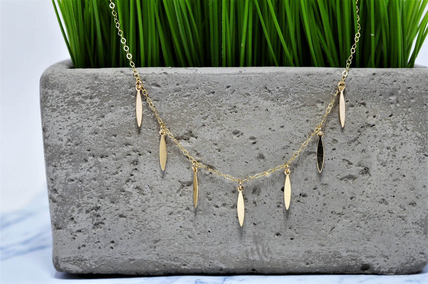 Gold Fill Fringe Necklace