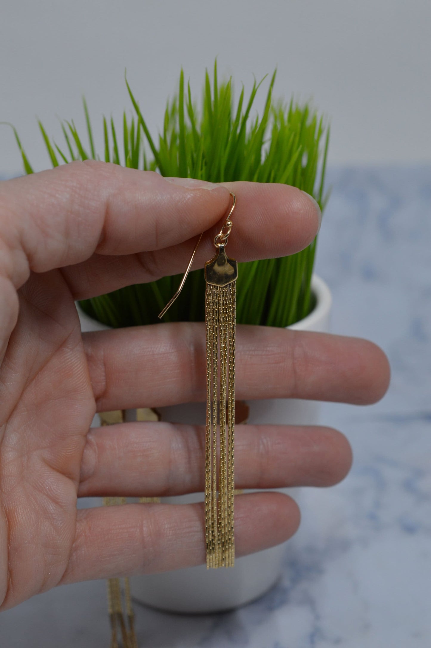 Gold Fill Tassel Earrings