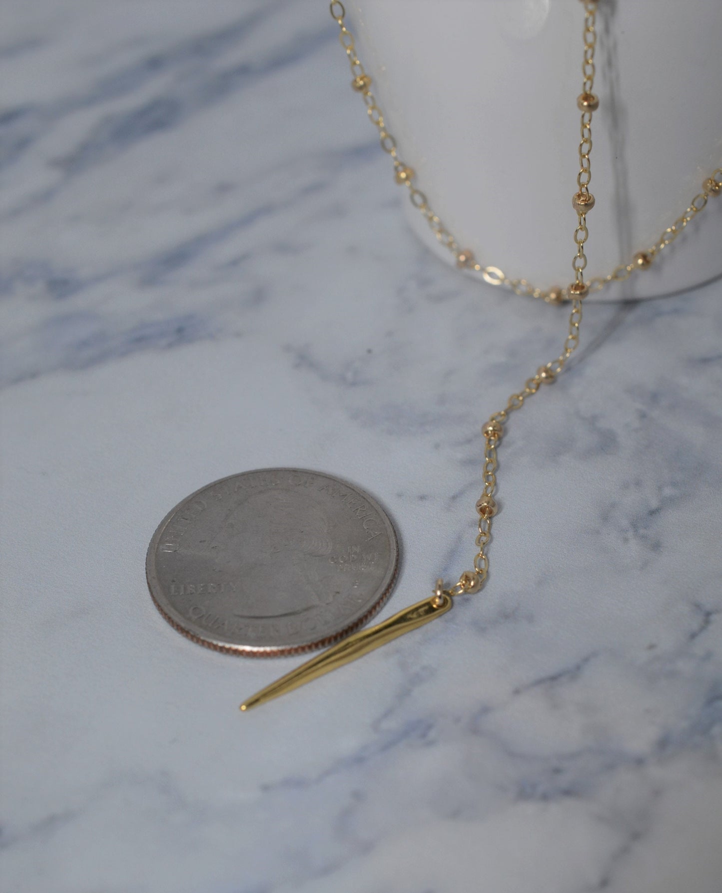 Gold Fill Double Strand Lariat necklace