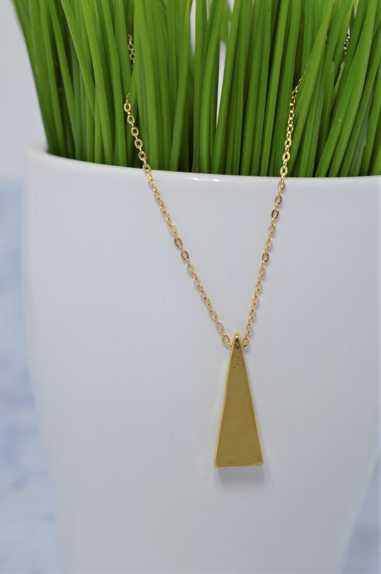 Gold Triangle Necklace
