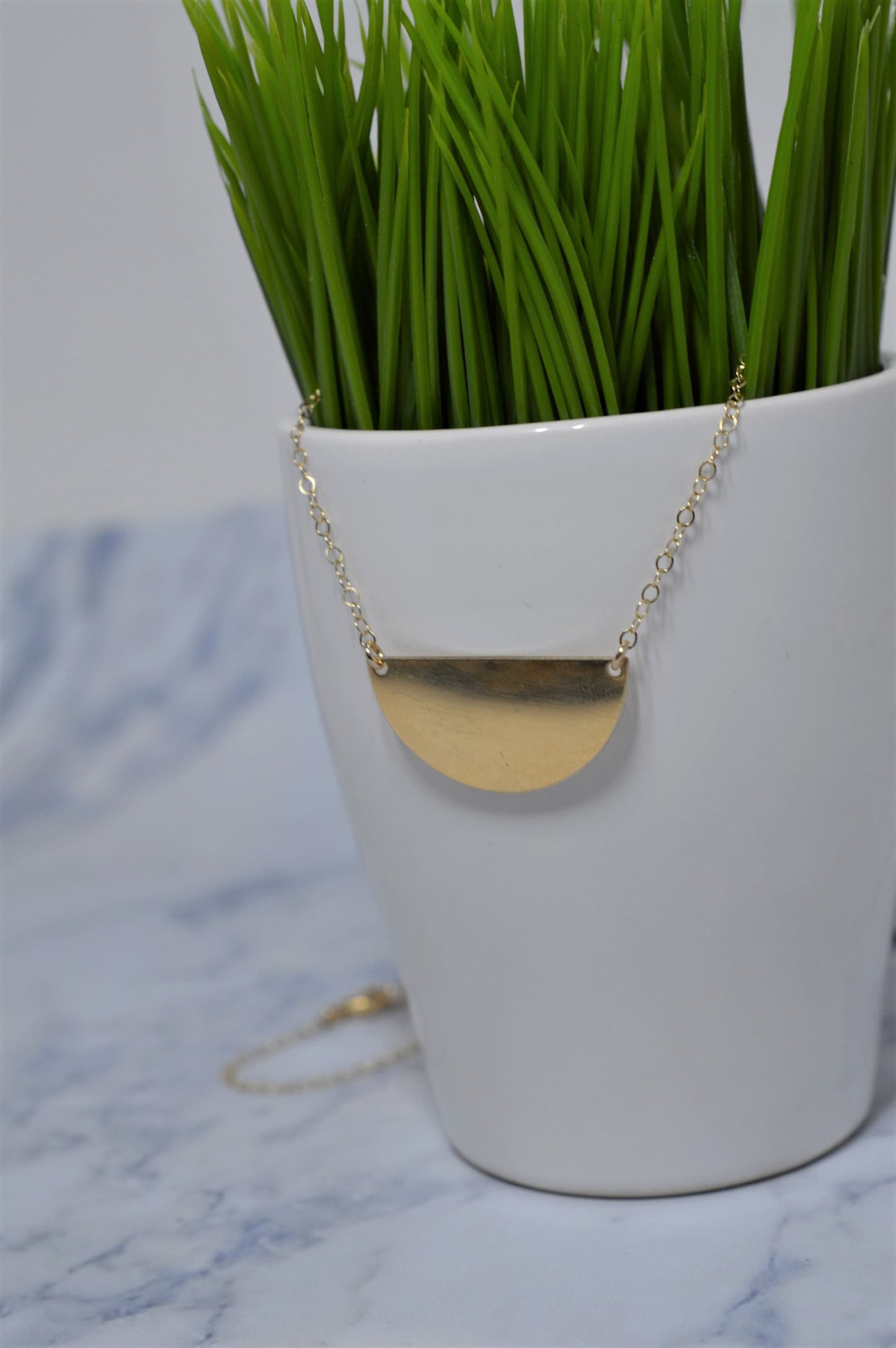 Gold Half Moon Necklace