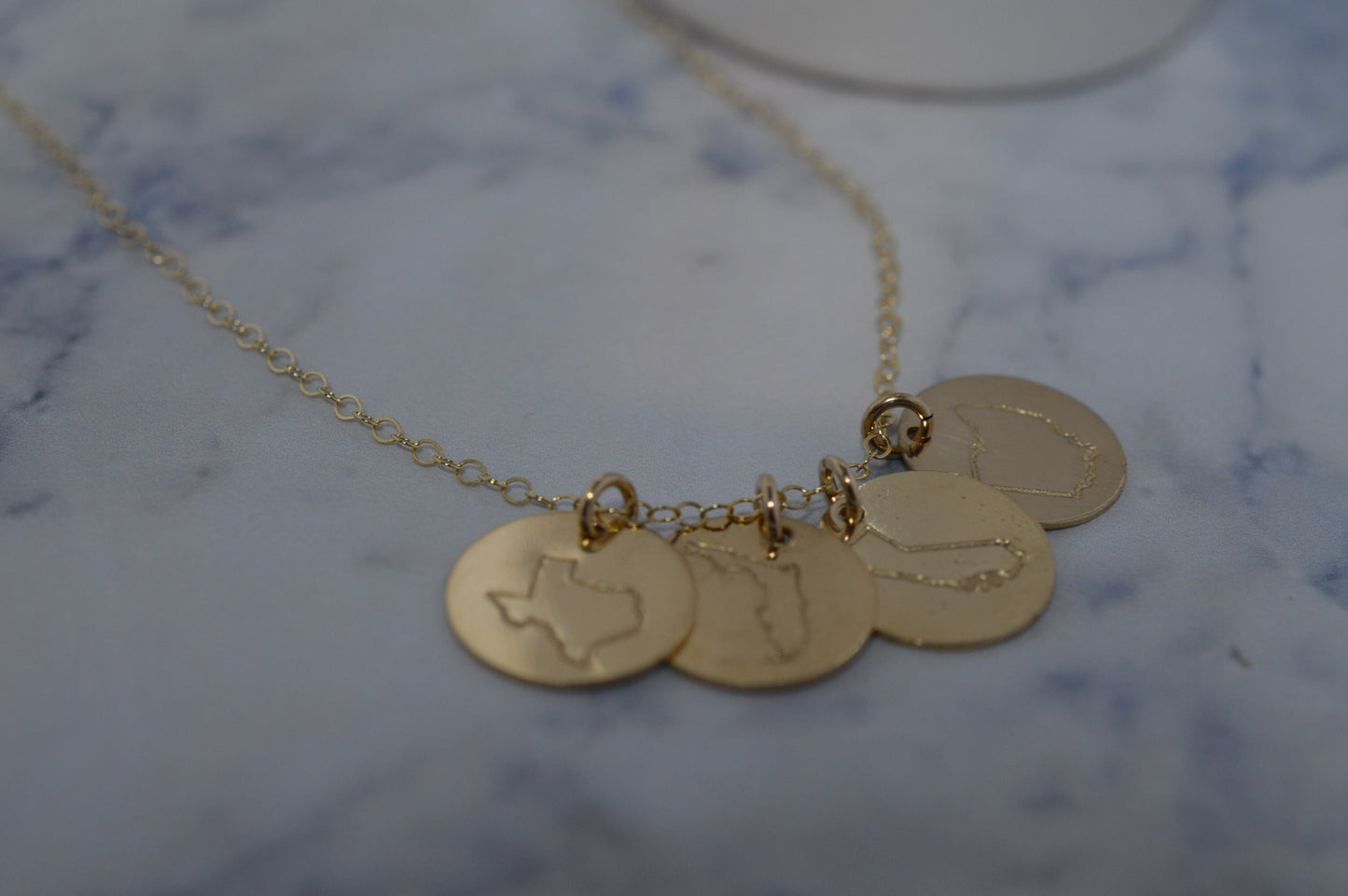 Gold State Charm Necklace