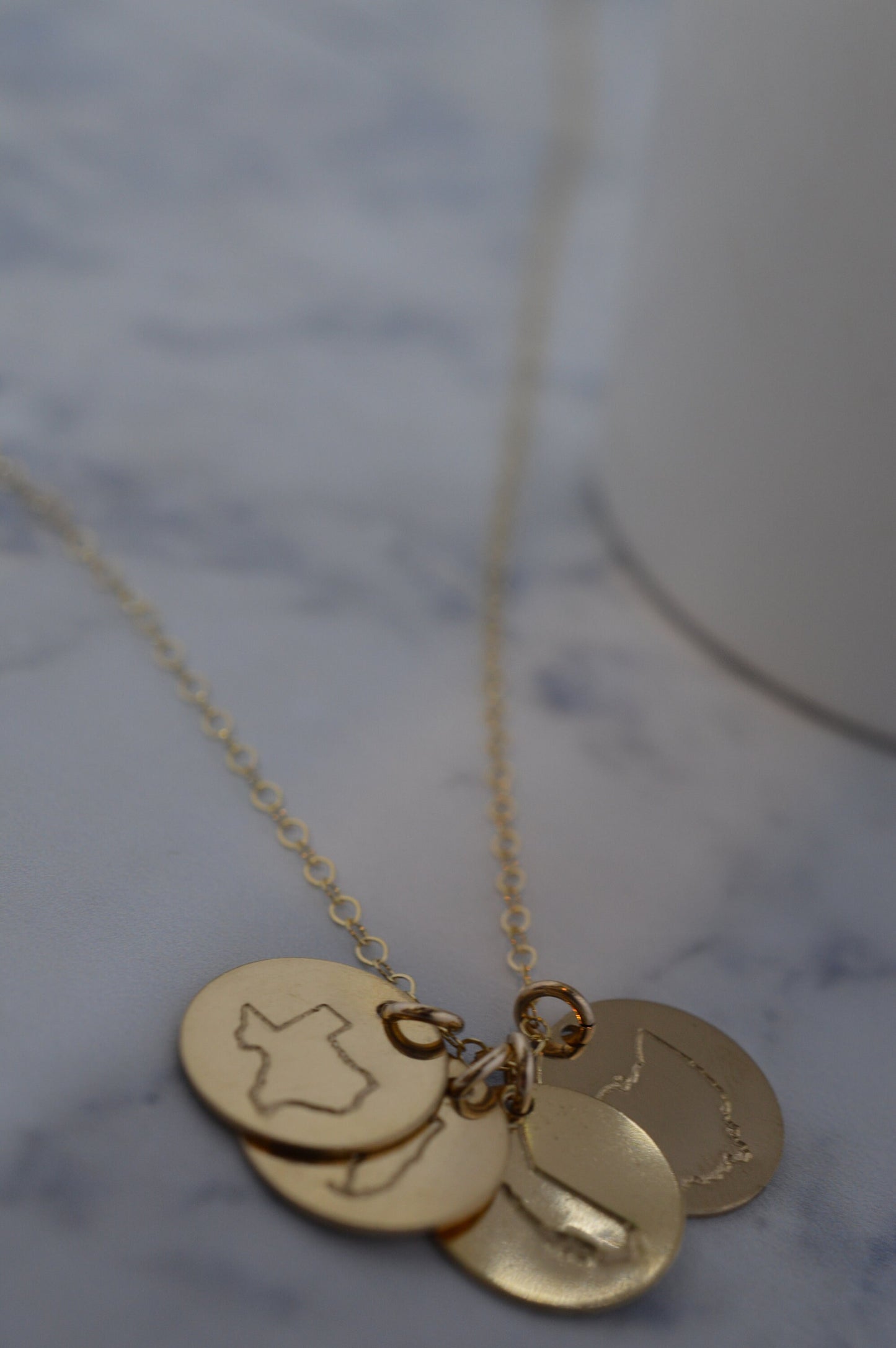 Gold State Charm Necklace