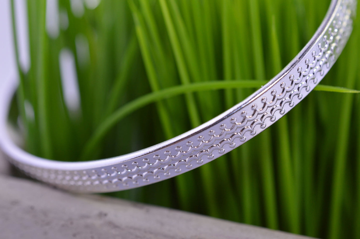 Sterling Silver Crown Bangle Bracelet