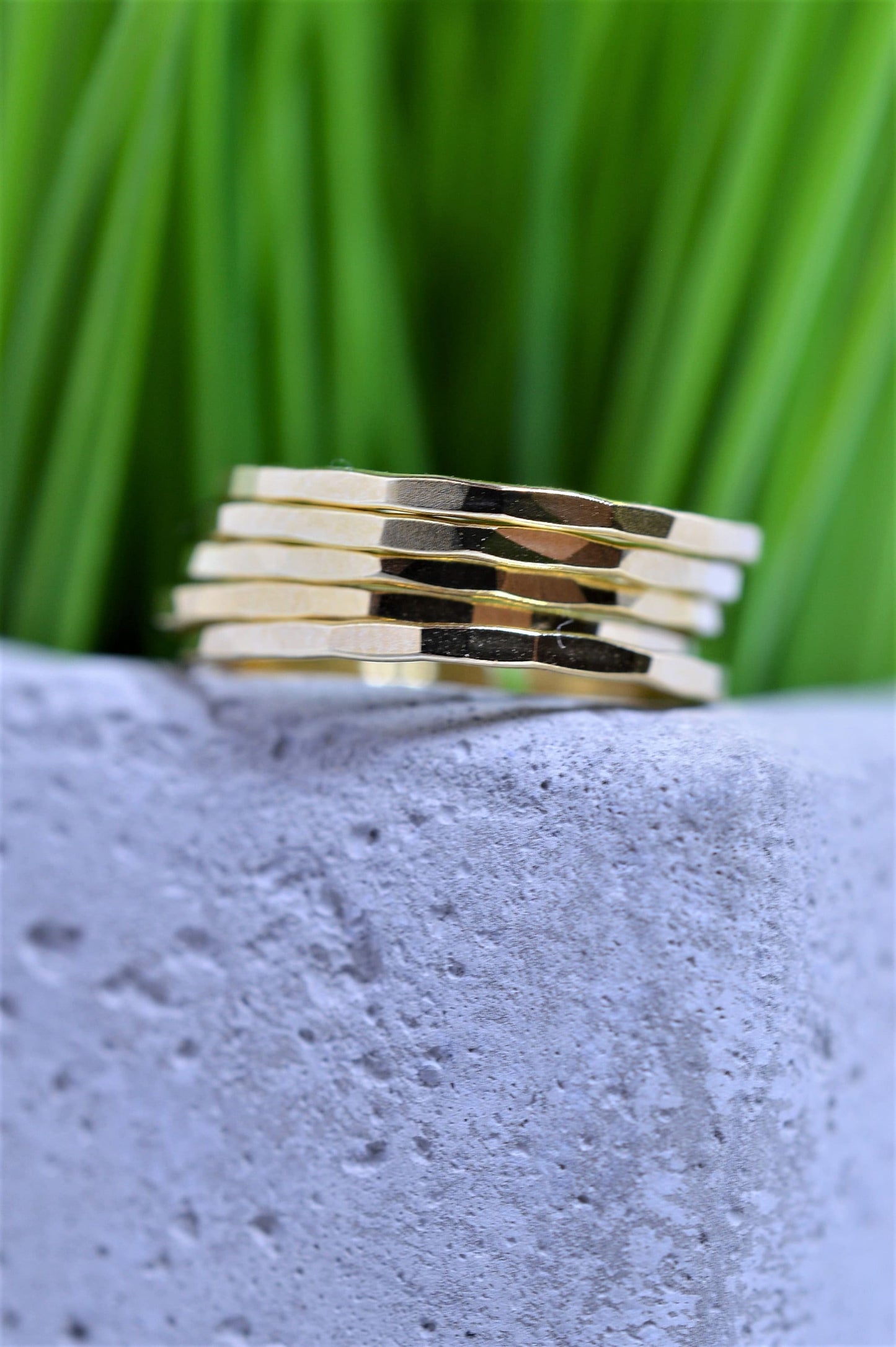 Gold Fill Skinny Hammered Ring