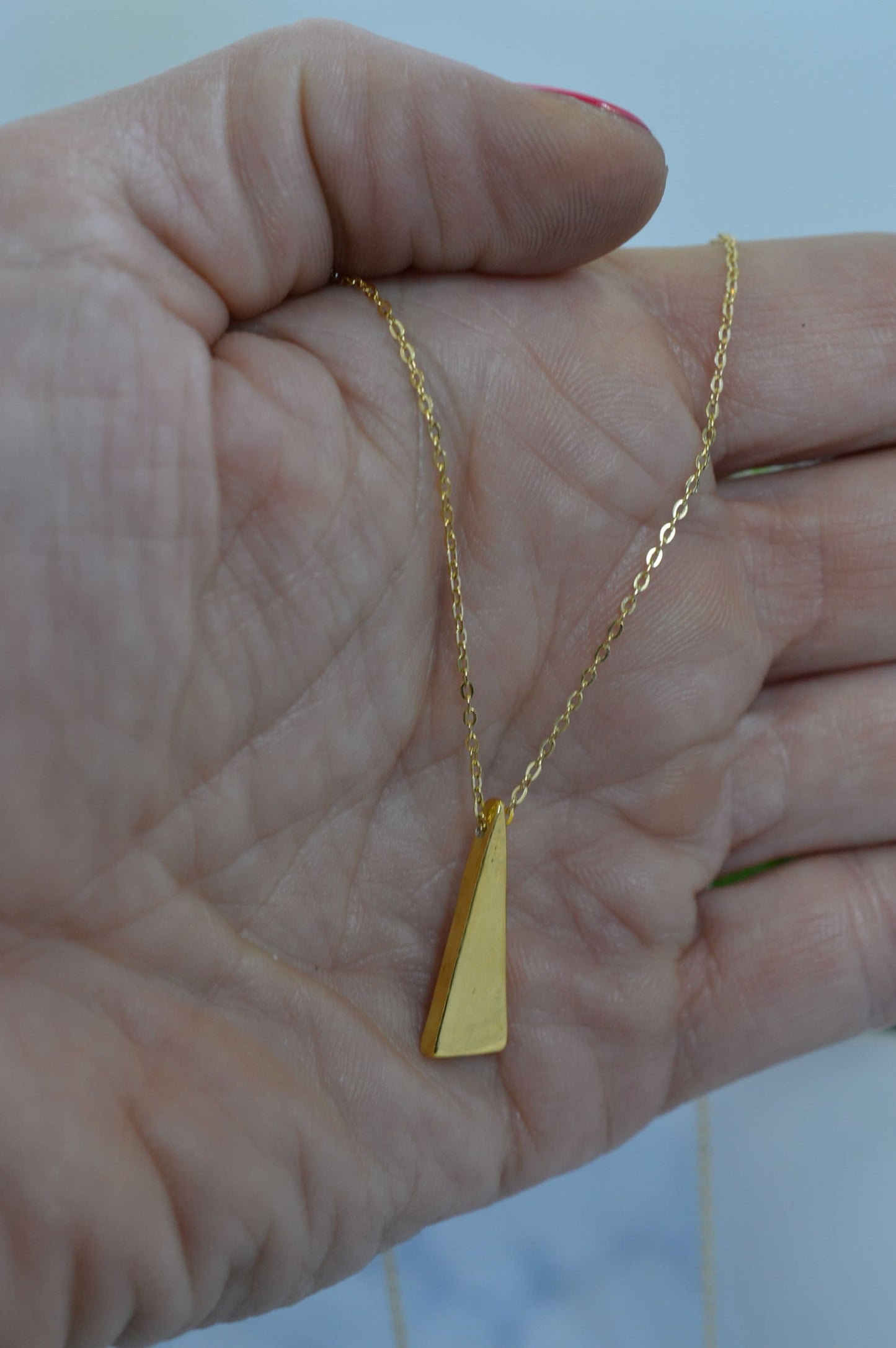 Gold Triangle Necklace
