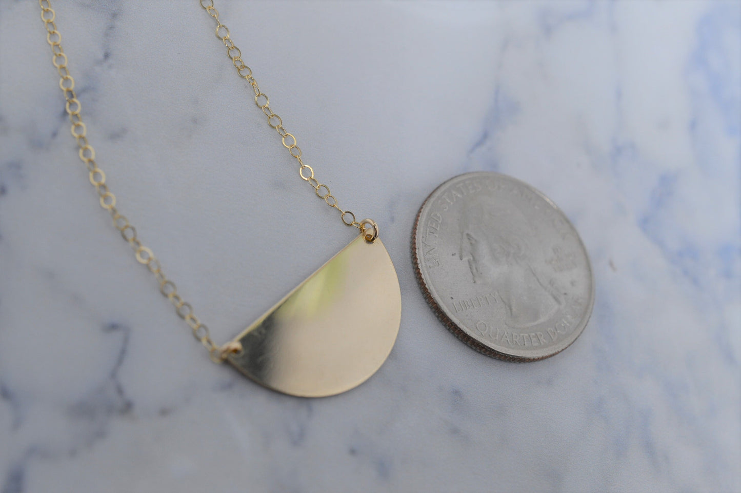 Gold Half Moon Necklace