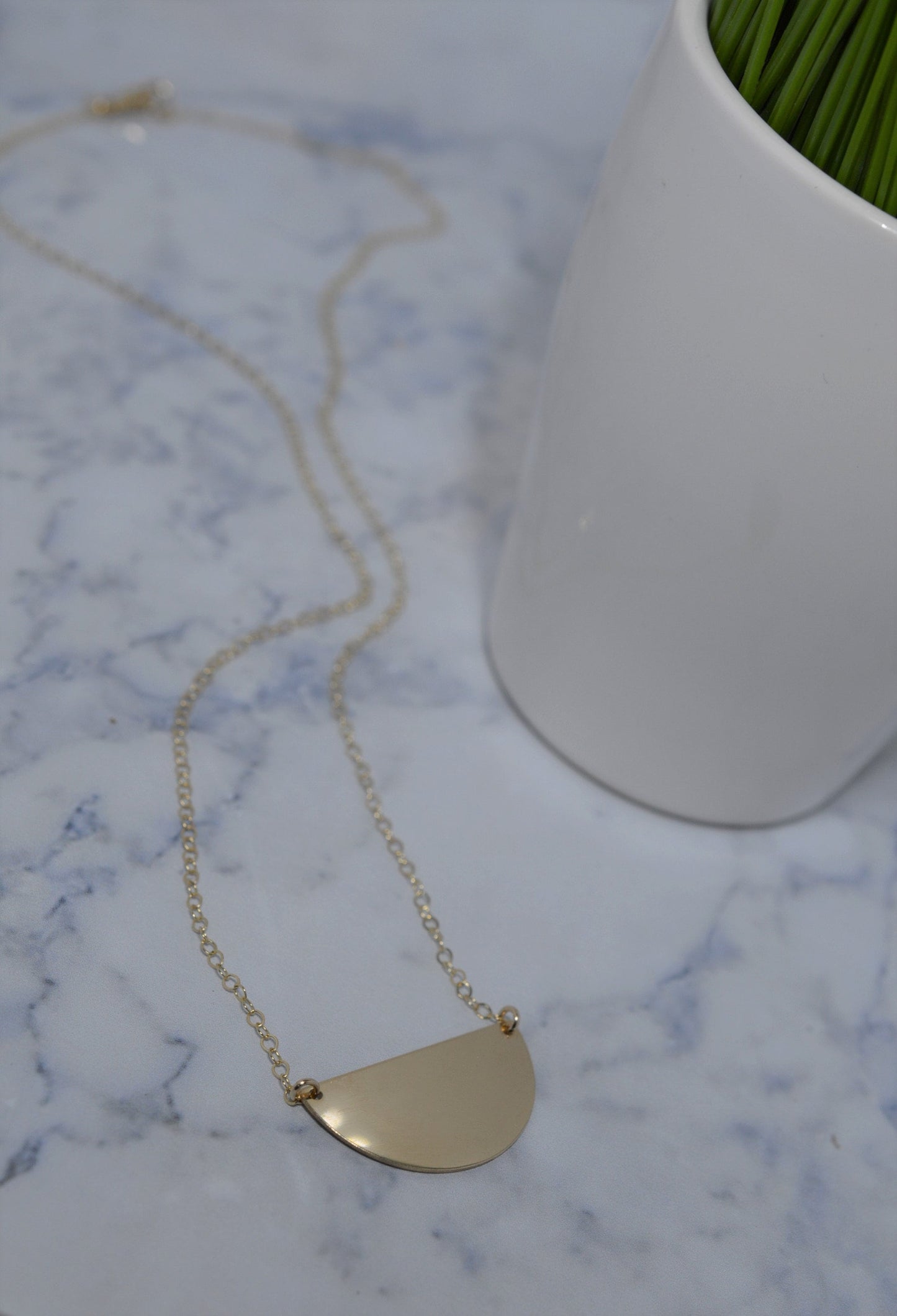 Gold Half Moon Necklace