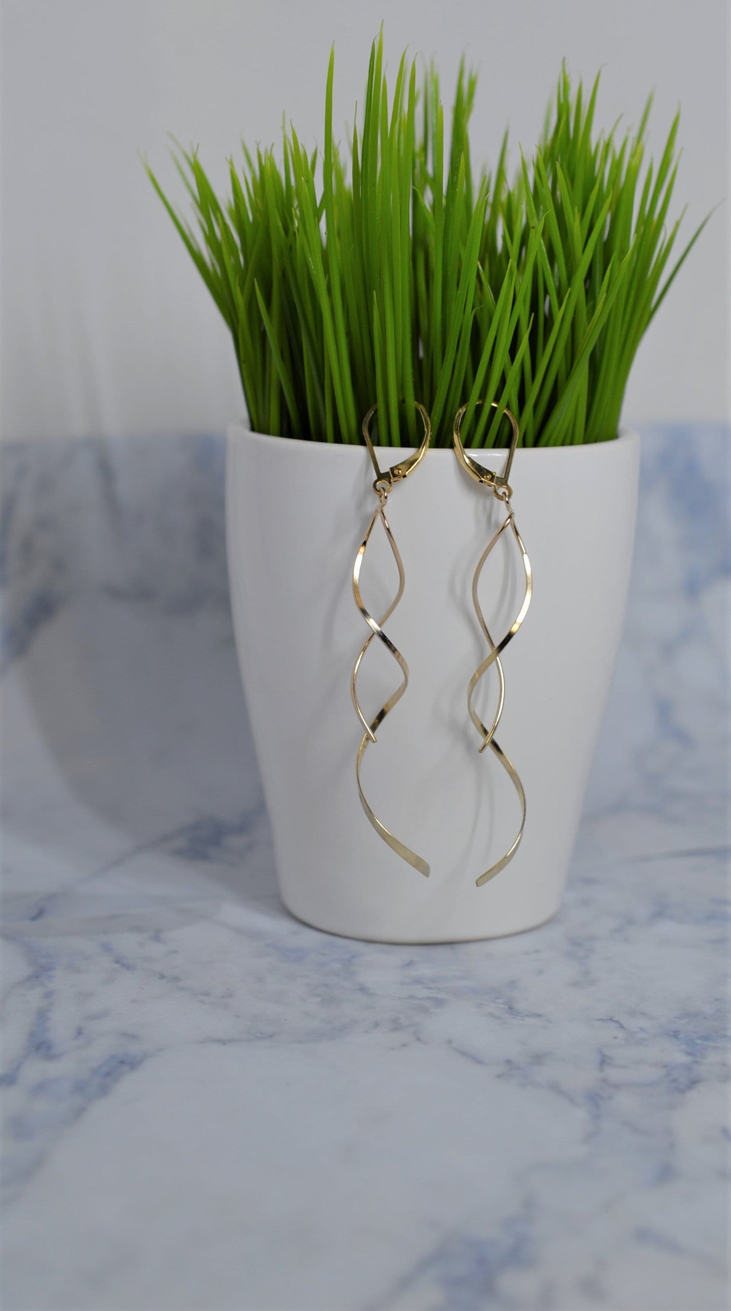 Gold Spiral Earrings