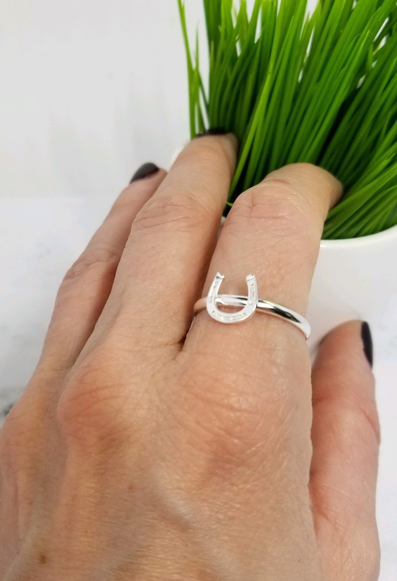 Sterling Silver Horseshoe Ring